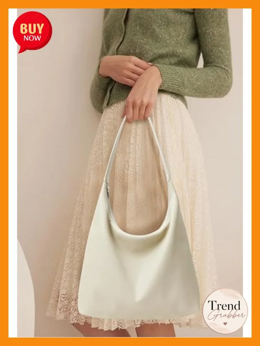 Large Capacity Vegan Leather Slouchy Hobo Bag With Zipper Closure